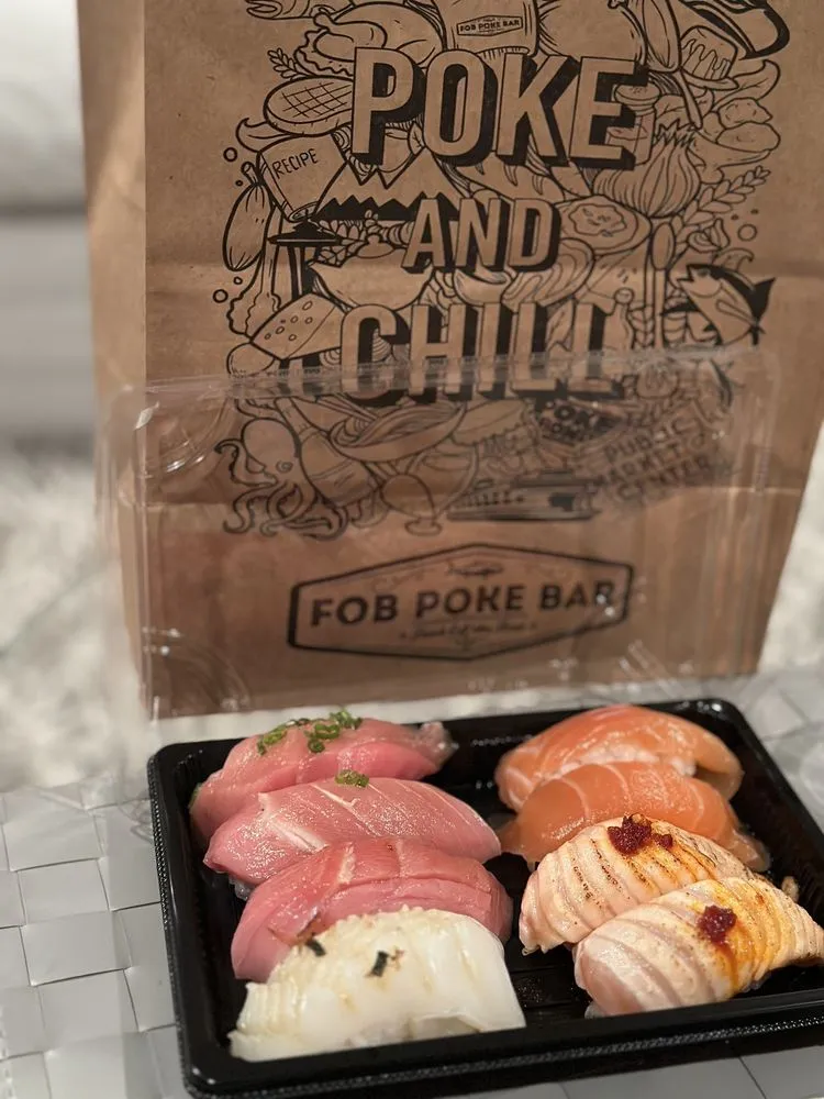 Nigiri by the pound. Seared salmon, salmon, squid and chutoro!