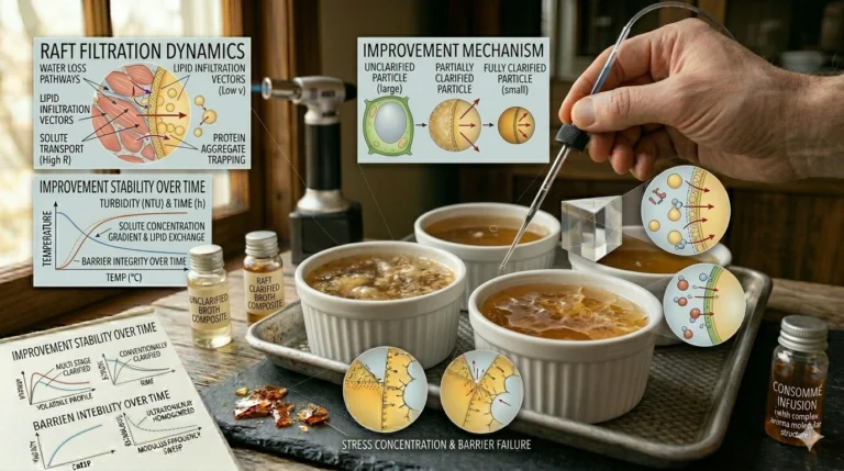 The Consommé – The Molecular Filtration of the "Raft" 