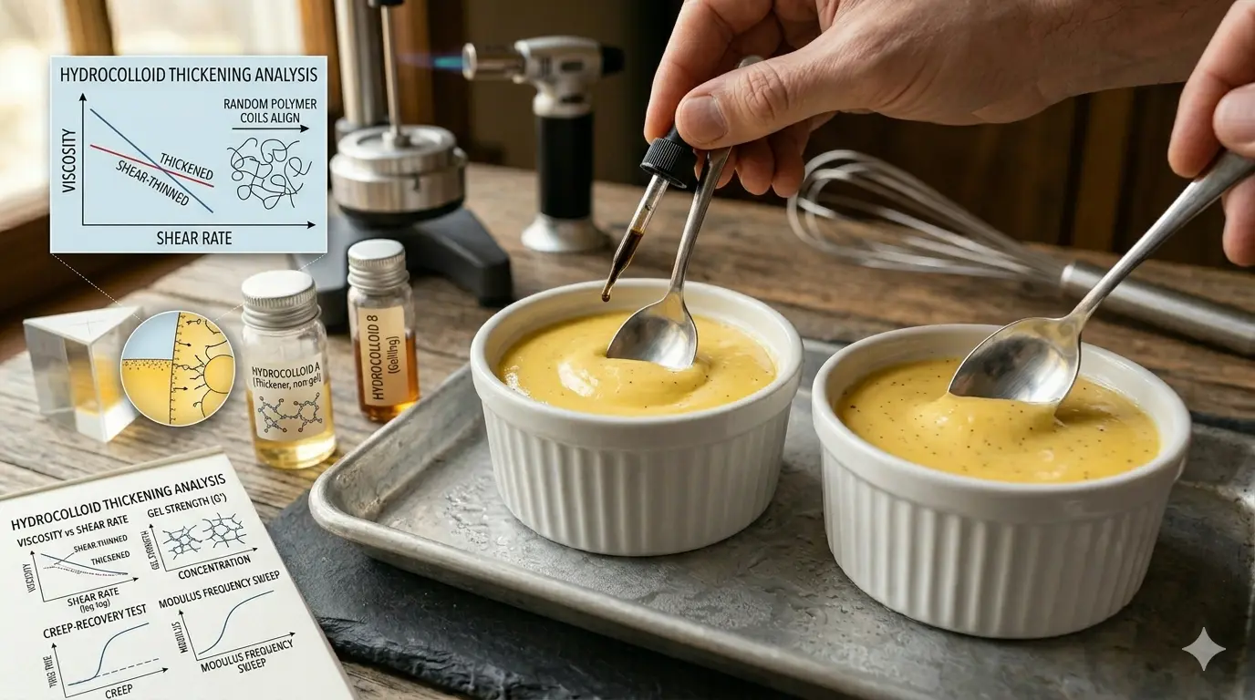 Hydrocolloid Thickening – The Physics of Shear-Thinning and Gel Strength