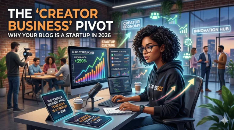 The "Creator Business" Pivot – Why Your Blog is a Startup in 2026