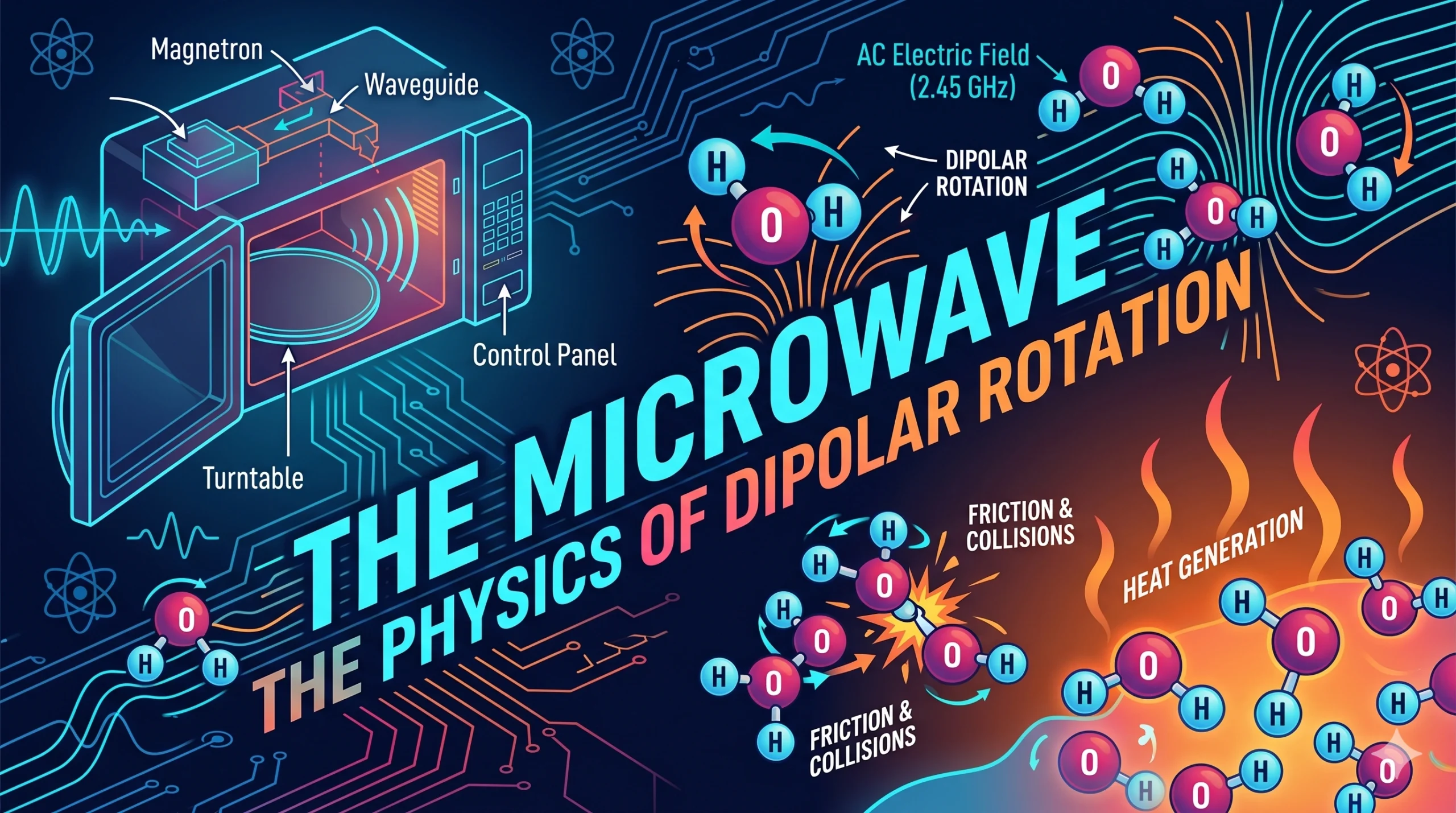 The Microwave – The Physics of Dipolar Rotation generate 16:9 ratio featured image for this artivle