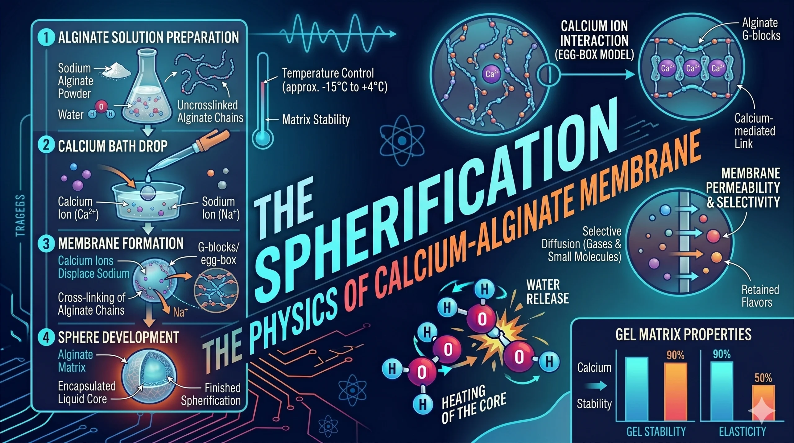 Spherification – The Physics of the Calcium-Alginate Membrane 