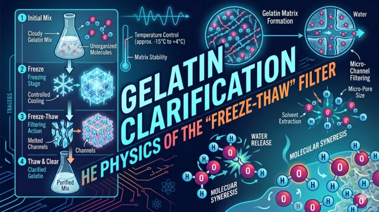 Gelatin Clarification – The Physics of the "Freeze-Thaw" Filter 