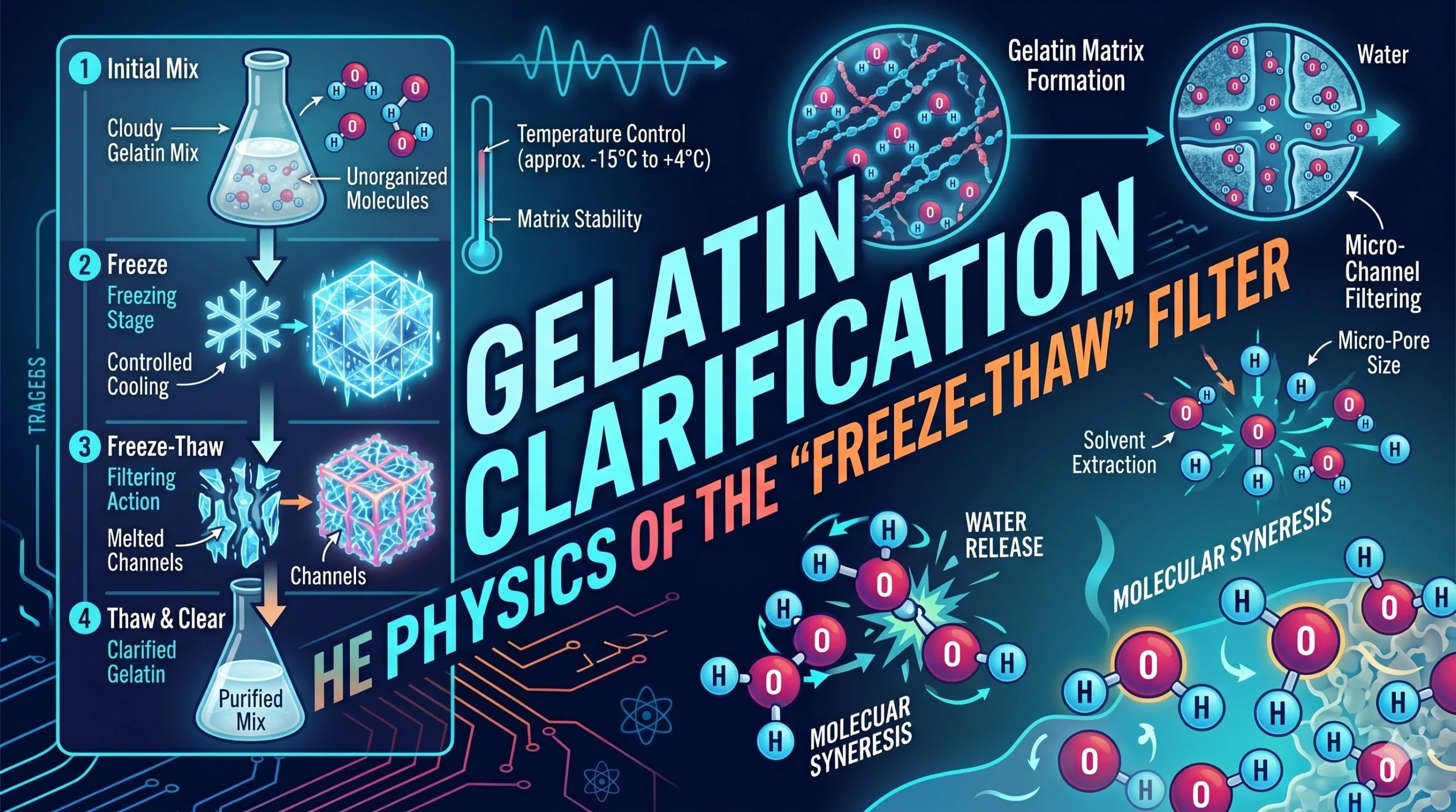 Gelatin Clarification – The Physics of the "Freeze-Thaw" Filter 